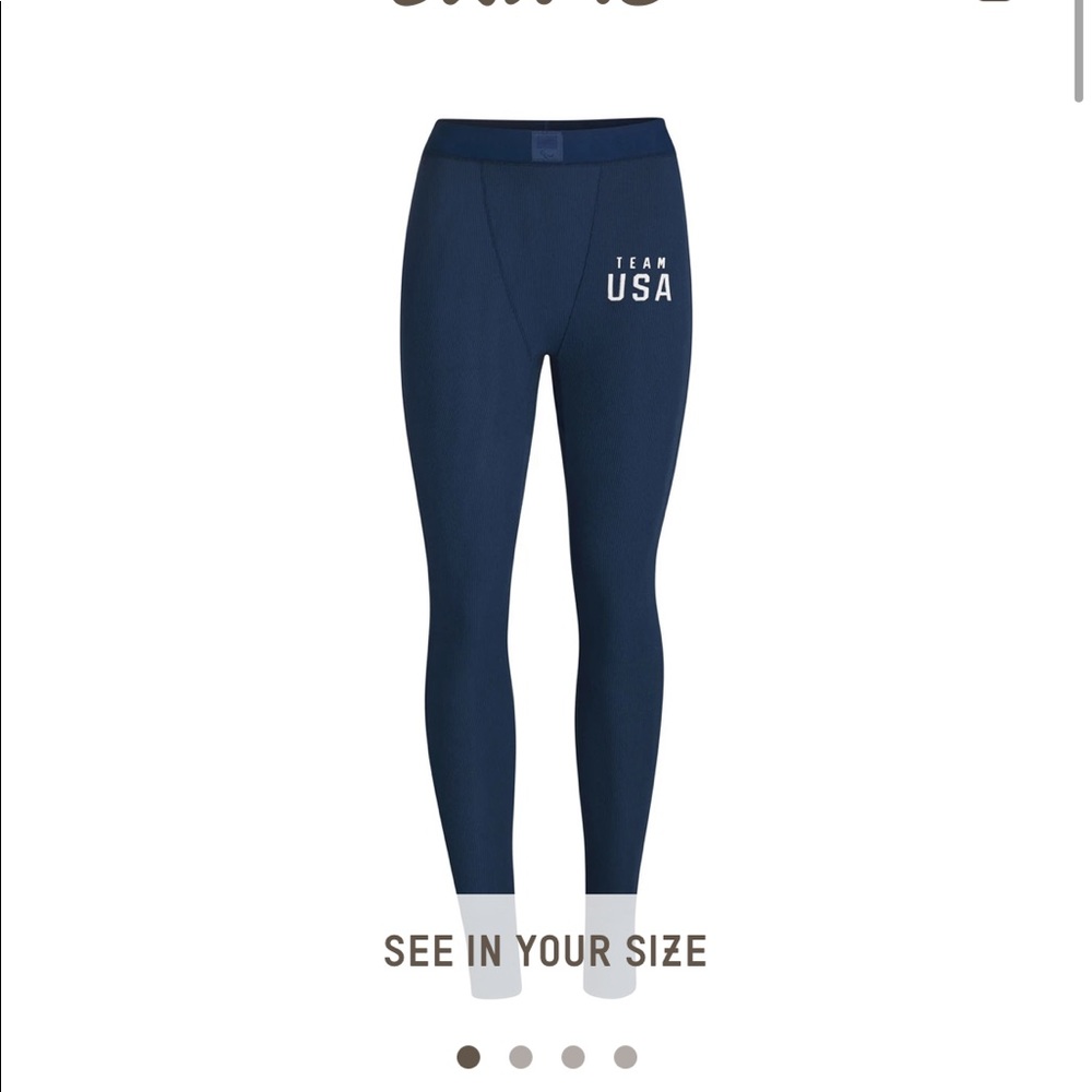 SKIMS Team USA XS Capsule Navy Ribbed Legging